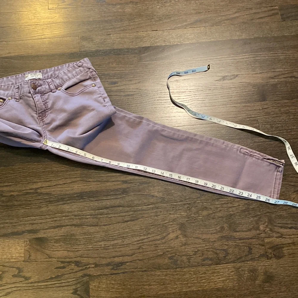 Free People Purple Ankle Jeans 26 Zipper Detail VGUC